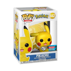 Funko Pokemon - Pikachu Sitting (Diamond) 2021 Festival Of Fun Shared Exclusive Pop! Vinyl [RS] FUNKO 2021 FALL CONVENTION - NYCC