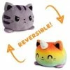 Tee Turtle Teeturtle Reversible Plush: Cat - Grey Tabby/Rainbow Caticorn