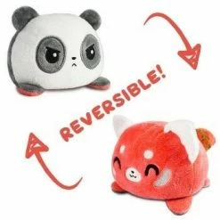 Tee Turtle Teeturtle Reversible Plush: Panda - Black/Red