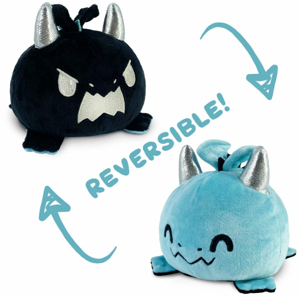 Tee Turtle TeeTurtle Reversible Plushies Teeturtle Reversible Plush: Dragon - Blue/Black