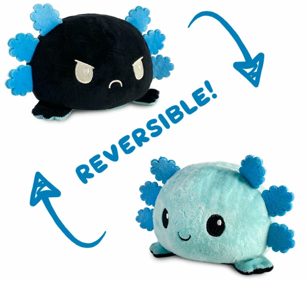 Tee Turtle Teeturtle Reversible Plush: Axolotl - Blue/Black