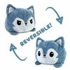 Tee Turtle TeeTurtle Reversible Plushies Teeturtle Reversible Plush: Wolf - Grey/White