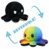 Tee Turtle Teeturtle Reversible Plush: Octopus - Black/Rainbow TeeTurtle Reversible Plushies