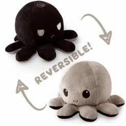 Tee Turtle Teeturtle Reversible Plush: Octopus - Black/Grey TeeTurtle Reversible Plushies