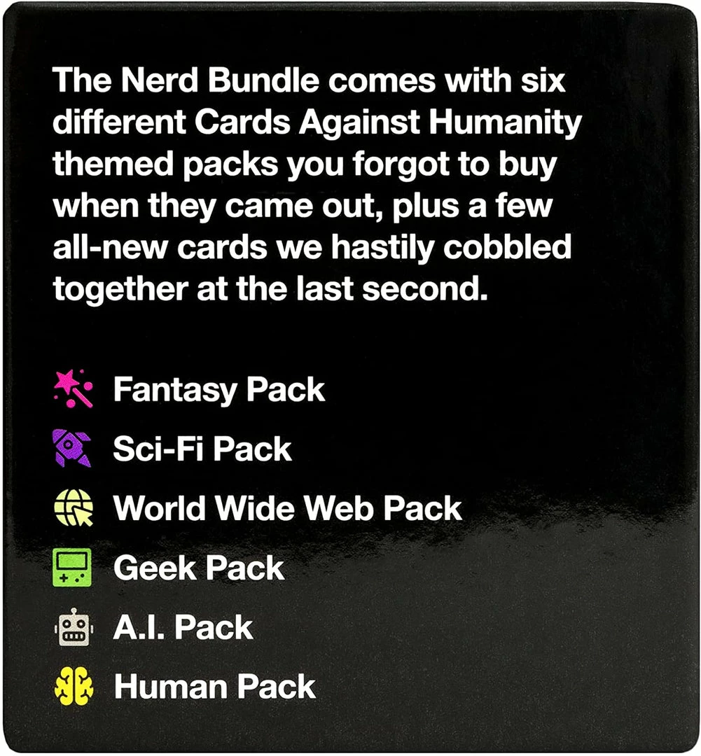 VR Distribution Isolation Boredom Busters - Puzzles And Games Cards Against Humanity: Nerd Bundle