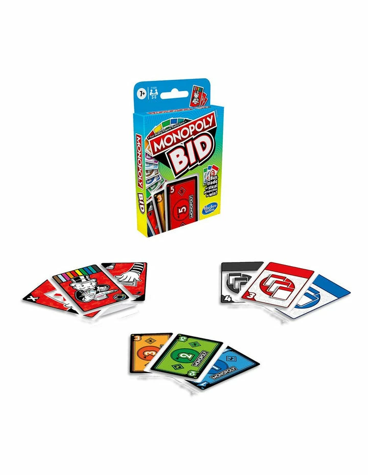Hasbro Gaming Monopoly: Bid Card Game Isolation Boredom Busters - Puzzles And Games