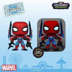 Ikon Collectables [Pre-Order] Marvel Mech Strike Monster Hunters - Spider-Man US Exclusive Pop! Vinyl Chase Bundle Funko Fair 2022