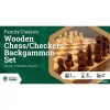 Lets Play Games Isolation Boredom Busters - Puzzles And Games Let's Play Games Family Classics: Wooden Folding Chess/Checkers/Backgammon Set 30cm