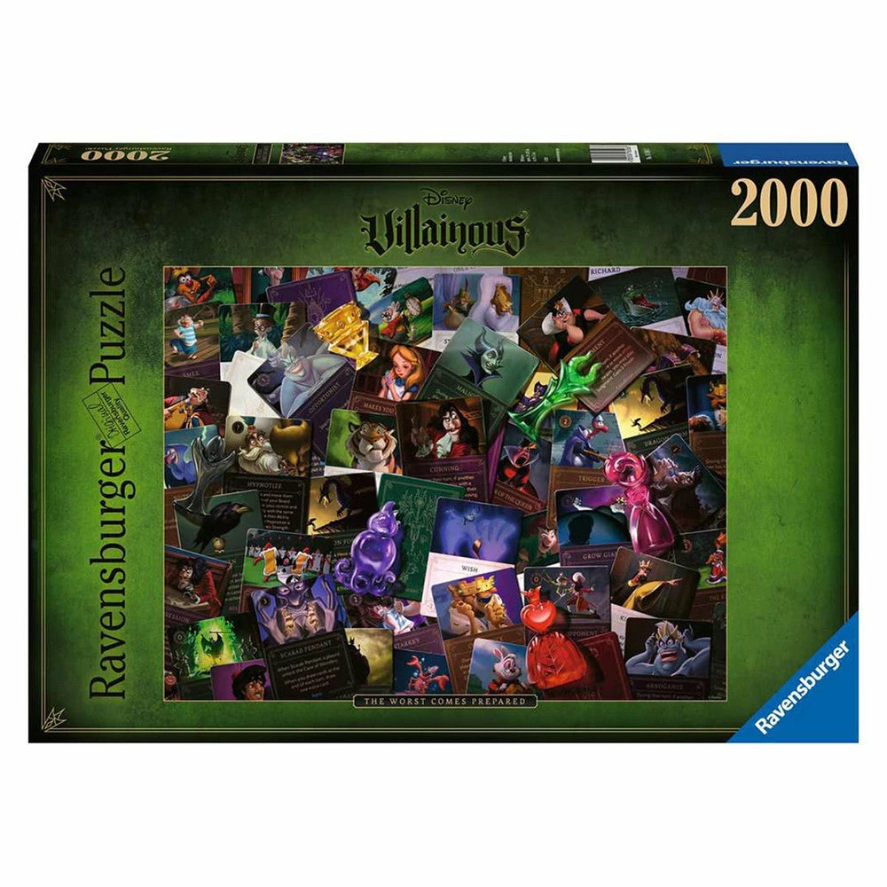 Ravensburger Isolation Boredom Busters - Puzzles And Games Disney Villainous The Worst Comes Prepared 2000 Piece Jigsaw Puzzle