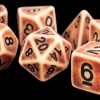 All Interactive Distrbution MDG Resin Polyhedral Dice Set - Ancient Brown Isolation Boredom Busters - Puzzles And Games